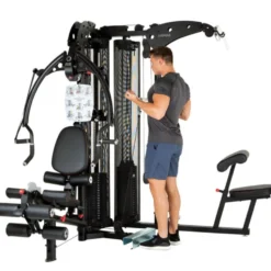 Triple gym station pour exercices de sport variés - Appareil Home-gym polyvalent - M5