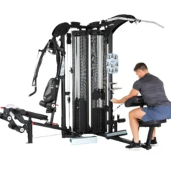 Triple gym station pour exercices de sport variés - Appareil Home-gym polyvalent - M5