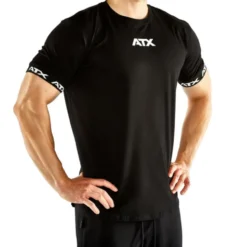 T-shirt noir de sport en coton de marque ATX - S à XL