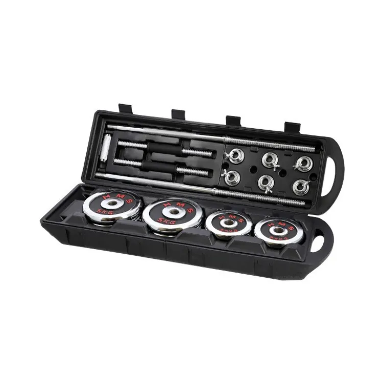 Valise d'haltères complète pour entraînement de musculation polyvalent - 50 kg