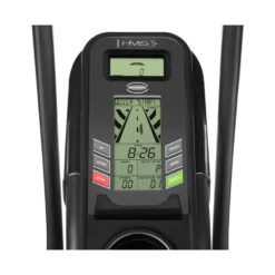 Vélo Air Bike multi-réglable avec ordinateur de bord LCD et roues de transport - Cardio-training