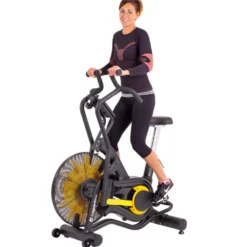 Vélo Air Bike à résistance à air poignées amovibles avec verrous pour position fixe - Roues de transport