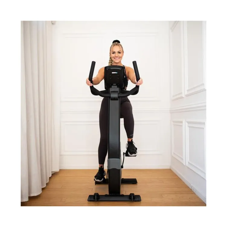 Vélo d'appartement avec selle réglable et roue d'inertie de 9 kg pour séance de cardio-training