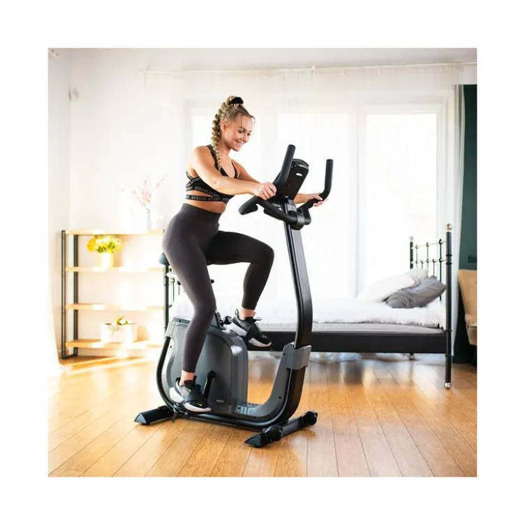 Vélo d'appartement avec selle réglable et roue d'inertie de 9 kg pour séance de cardio-training
