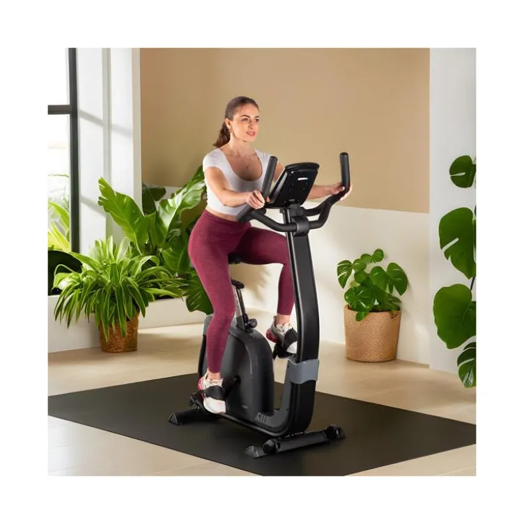 Vélo d'appartement avec selle réglable et roue d'inertie de 9 kg pour séance de cardio-training