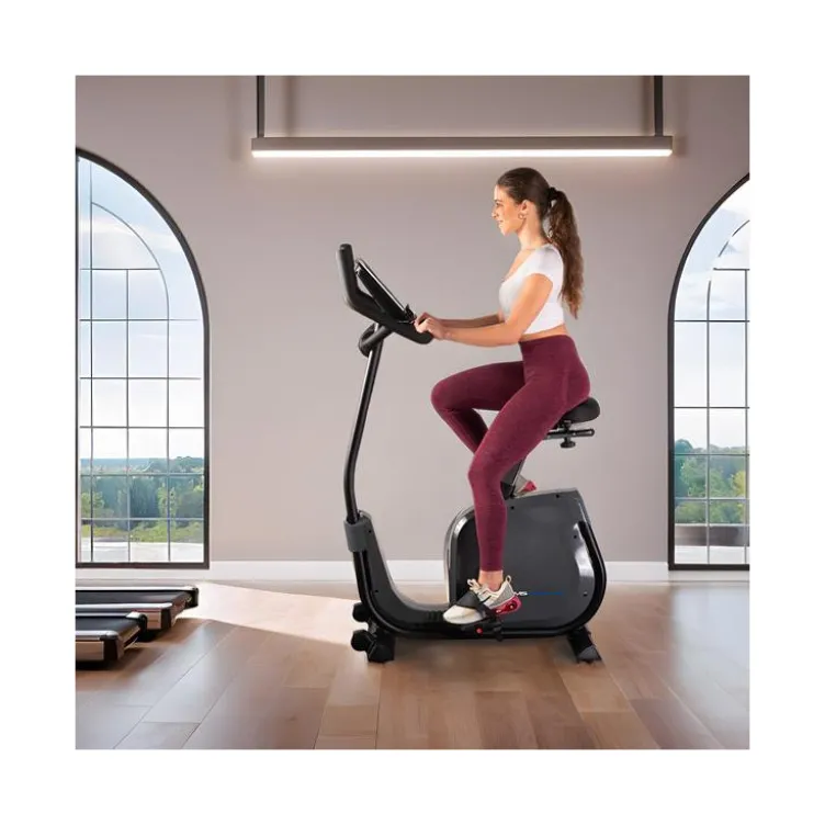Vélo d'appartement avec selle réglable et roue d'inertie de 9 kg pour séance de cardio-training