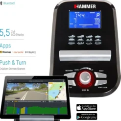 Vélo d'appartement compact avec ordinateur de bord - Applications de fitness compatibles