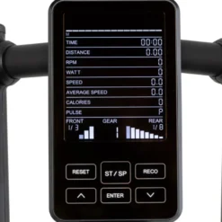 Vélo d'appartement connecté pour entraînement de vitesse avec programmes de fitness multiples - Sangles de poitrine
