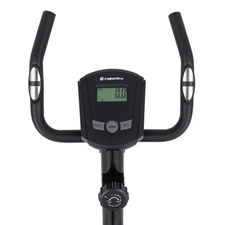 Vélo d'appartement Ellare II avec volant d'inertie de 5 kg avec poignées antidérapantes - Résistance électronique