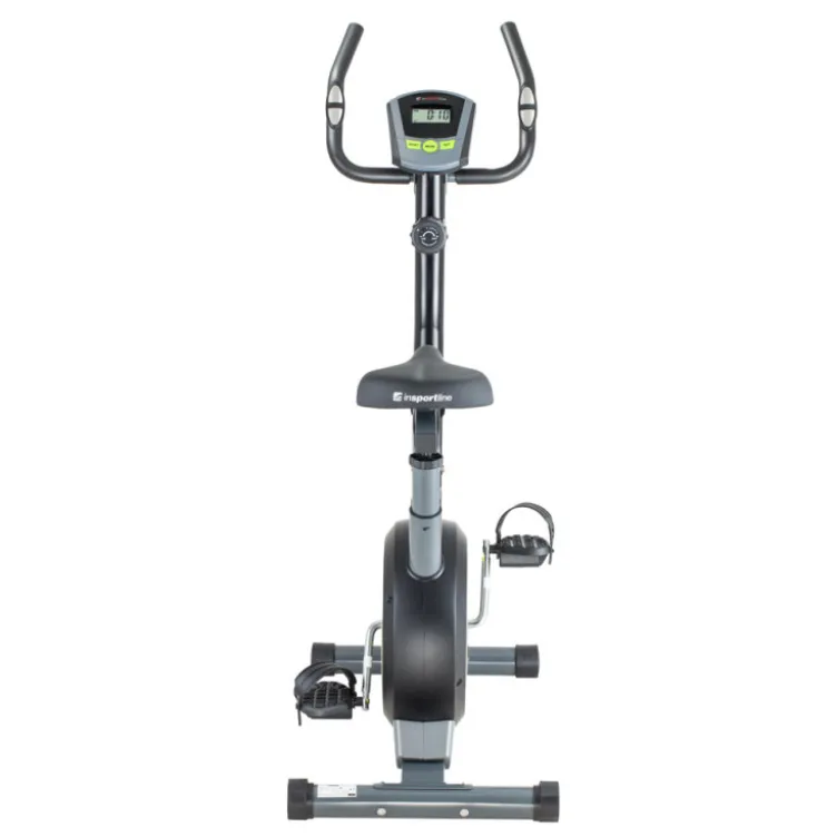 Vélo d'appartement Ellare II avec volant d'inertie de 5 kg avec poignées antidérapantes - Résistance électronique