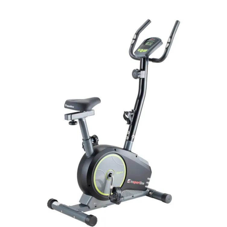 Vélo d'appartement Ellare II avec volant d'inertie de 5 kg avec poignées antidérapantes - Résistance électronique