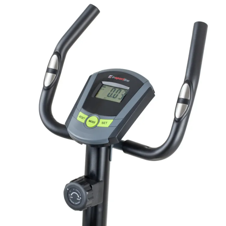 Vélo d'appartement Ellare II avec volant d'inertie de 5 kg avec poignées antidérapantes - Résistance électronique