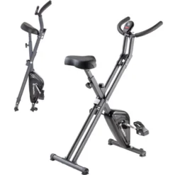 Vélo d'appartement ergonomique avec structure pliable pour training de cardio complet - Sangles de pédale réglables