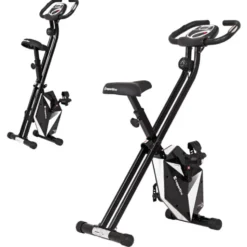 Vélo d'appartement pliable avec fonctionnement à résistance manuelle ultra silencieux - Taille de maximale de 180 cm