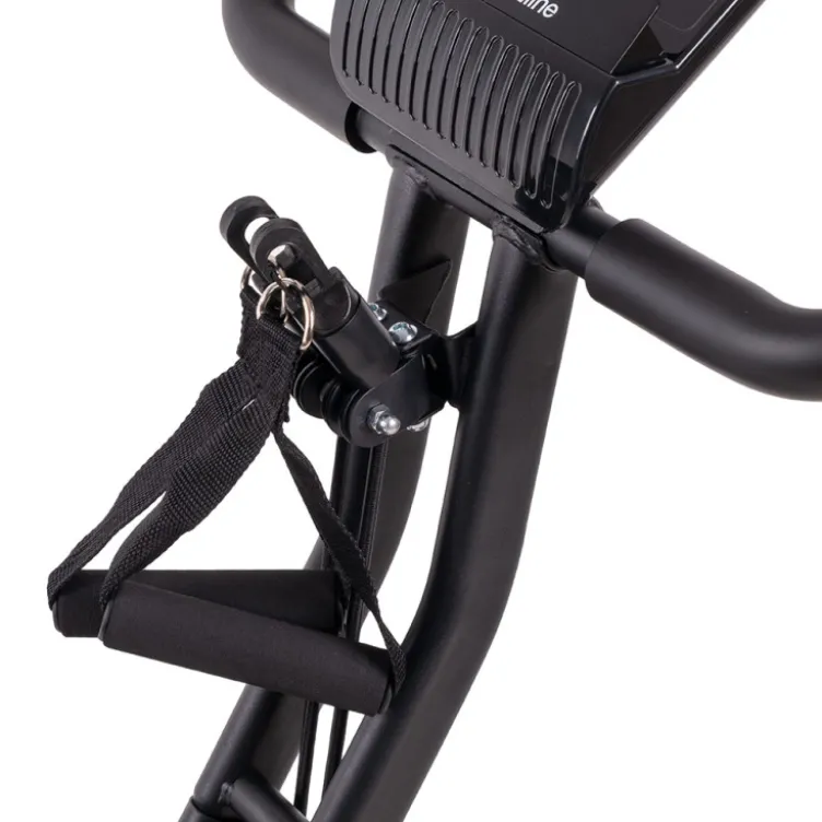 Vélo d'appartement pliable Xbike Max avec volant d'inertie de 3 kg et élastiques de résistance pour bras et jambes