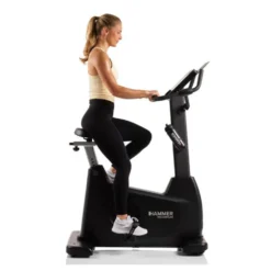 Vélo d'appartement professionnel Hammer avec écran tactile et 40 niveaux de résistance - Roue d'inertie 14 kg