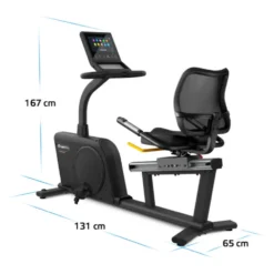 Vélo d'appartement Velocer RMB semi allongé avec écran connecté pour espace sportif commercial