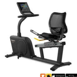 Vélo d'appartement Velocer RMB semi allongé avec écran connecté pour espace sportif commercial