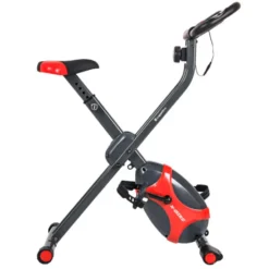 Vélo d'appartement Xbike avec structure en acier pliable et roues de transport - Système de freinage magnétique