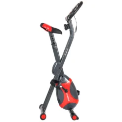 Vélo d'appartement Xbike avec structure en acier pliable et roues de transport - Système de freinage magnétique