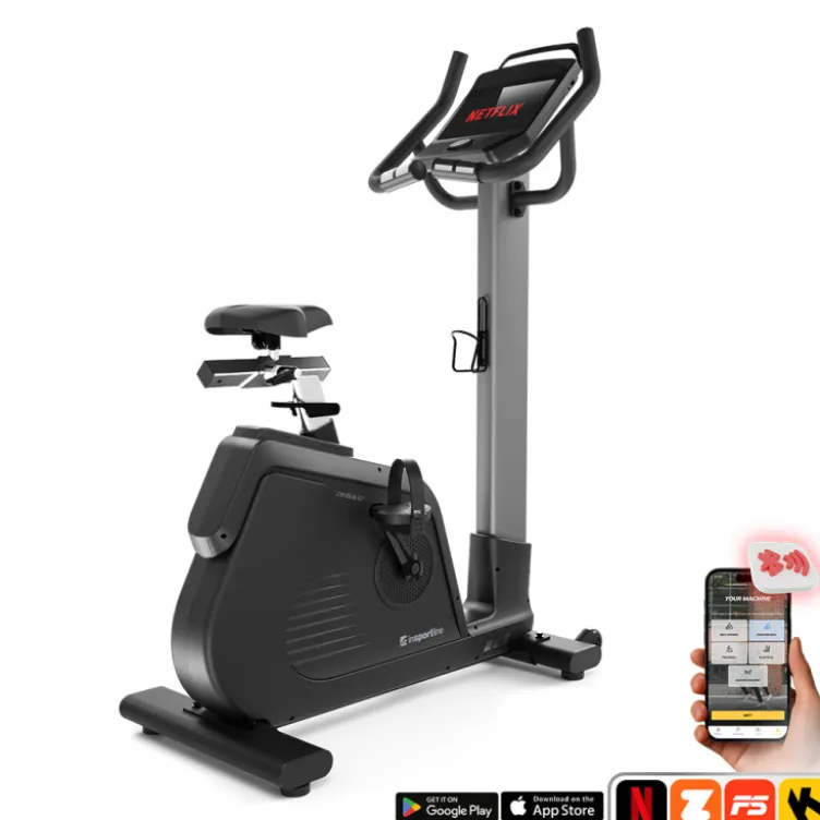 Vélo d'appartement ZenBike 600 avec écran connecté 10,1" et 32 niveaux de résistance électronique - Roue d'inertie 7 kg