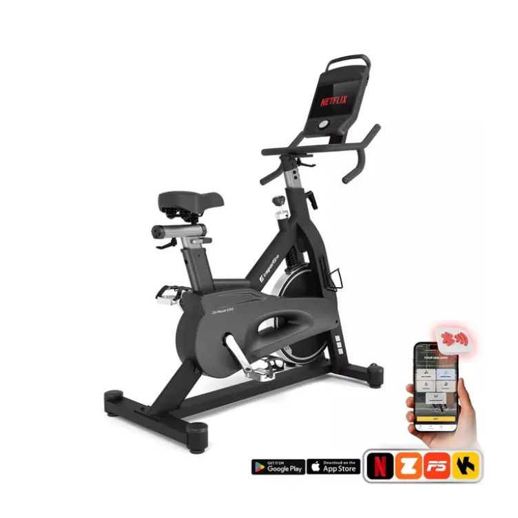 Vélo d'appartement ZenRoute 1200 avec 32 niveaux pour home gym - Volant d'inertie de 22 kg pour du cardio intense