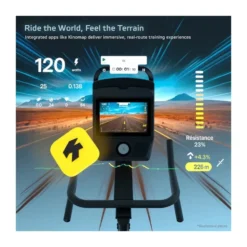 Vélo d'appartement ZenRoute 1200 avec 32 niveaux pour home gym - Volant d'inertie de 22 kg pour du cardio intense