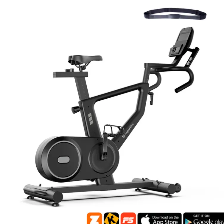 Vélo d'appartement ZenRoute 250 avec 32 niveaux de résistance puis siège et guidon réglable - Homegym