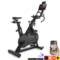Vélo d'appartement ZenRoute 300 avec écran TFT connecté et 32 niveaux de résistance - Roue d'inertie de 11 kg