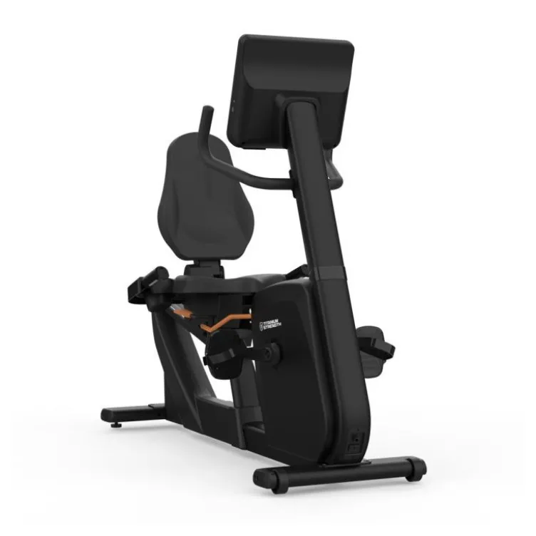 Vélo de cardio semi-allongé Titanium RB1100T à usage pro avec écran tactile de 15,6 pouces - Roue d'inertie 14 kg PRO Séries