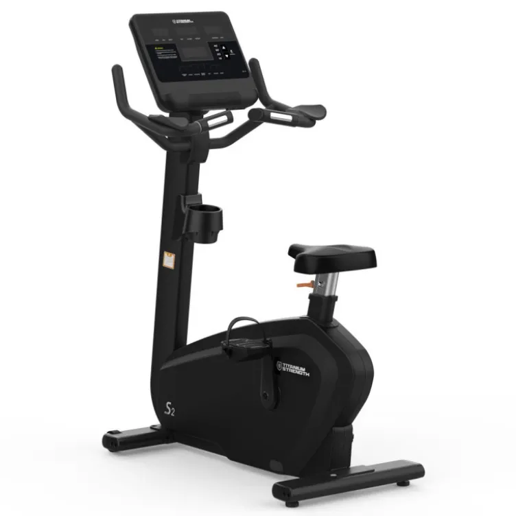 Vélo de cardio-training Titanium Strength ST1100 de qualité professionnelle avec écran LED XXL - Roue d'inertie 14 kg