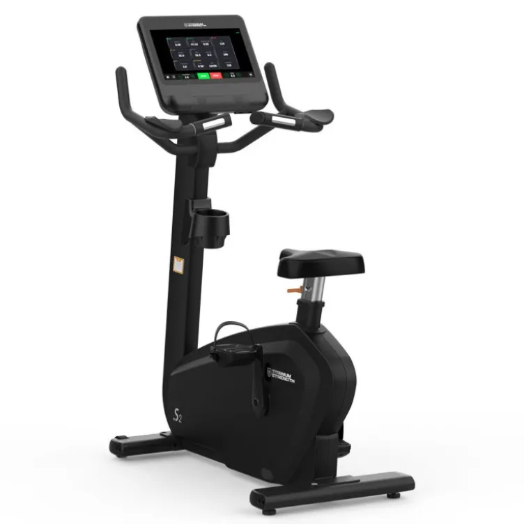 Vélo de cardio-training Titanium Strength ST1100 de qualité professionnelle avec écran LED XXL - Roue d'inertie 14 kg