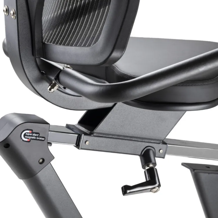 Vélo de fitness semi-allongé avec poignées pour calcul de la fréquence cardiaque - Ecran affichage pour suivi de performance