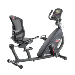 Vélo de fitness semi-allongé avec poignées pour calcul de la fréquence cardiaque - Ecran affichage pour suivi de performance