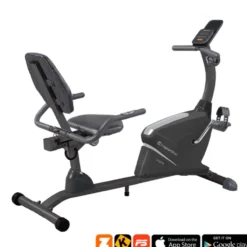 Vélo de fitness Varis semi-couché à commande manuelle avec siège multi-réglable - Système de freinage magnétique