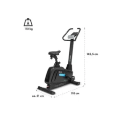 Vélo d'entraînement de cardio connecté avec siège multi réglable - Système de freinage SilentBelt