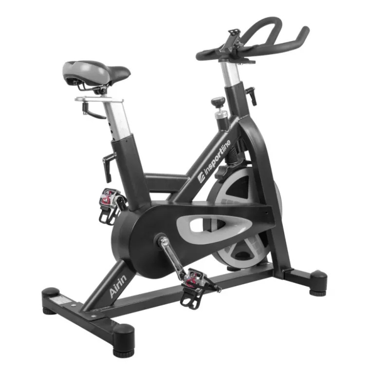 Vélo de spinning Airin de gamme avec cadre en acier stable pour training cardio - Selle souple confortable