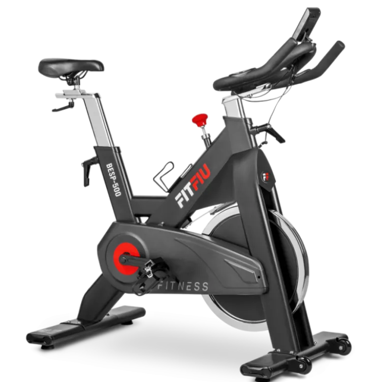 Vélo de spinning avec roue d'inertie 24 kg - Résistance par friction