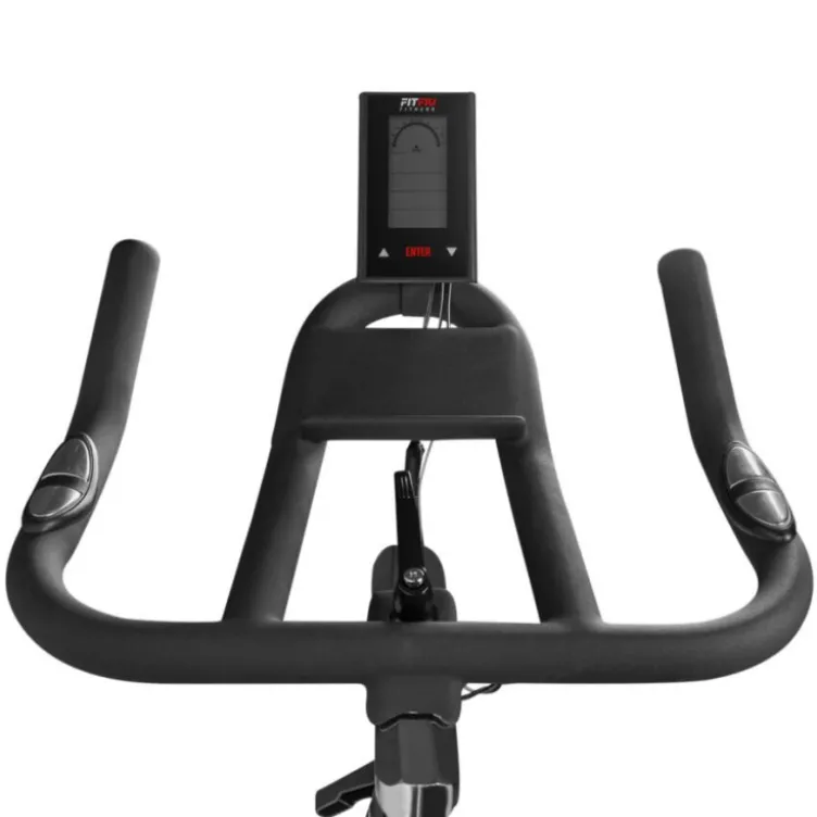 Vélo de spinning avec roue d'inertie 24 kg - Résistance par friction