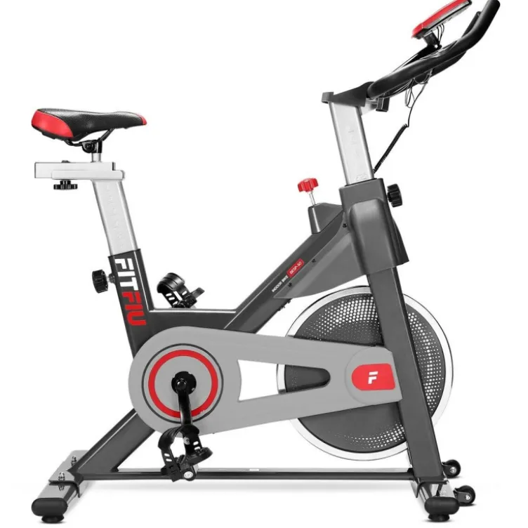 Vélo de spinning indoor avec roue d'inertie 11 kg équipé écran LCD multifonctions