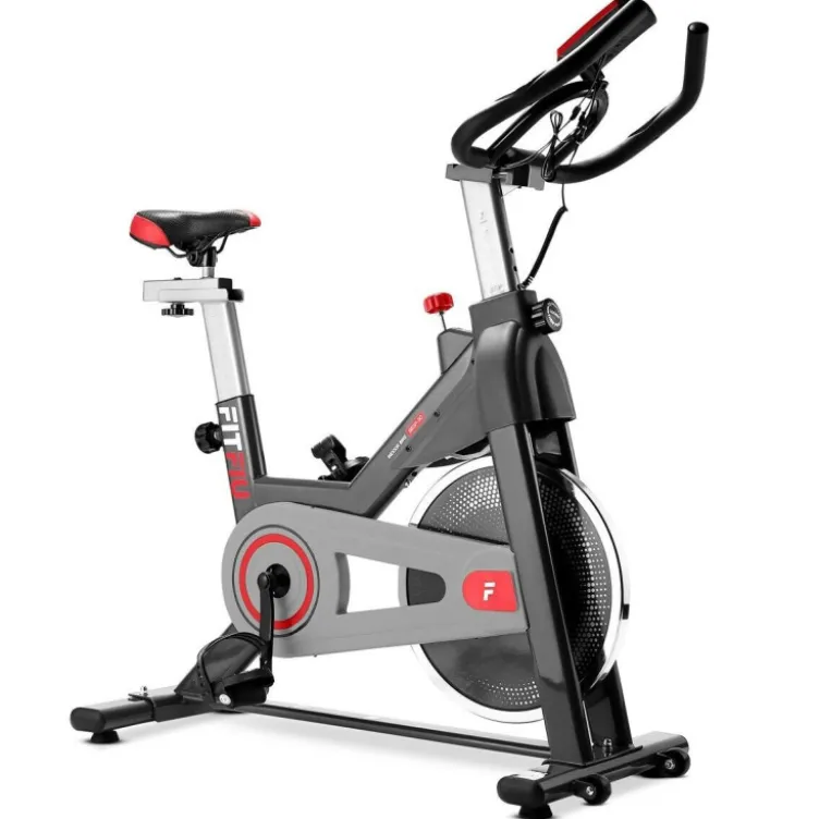 Vélo de spinning indoor avec roue d'inertie 11 kg équipé écran LCD multifonctions