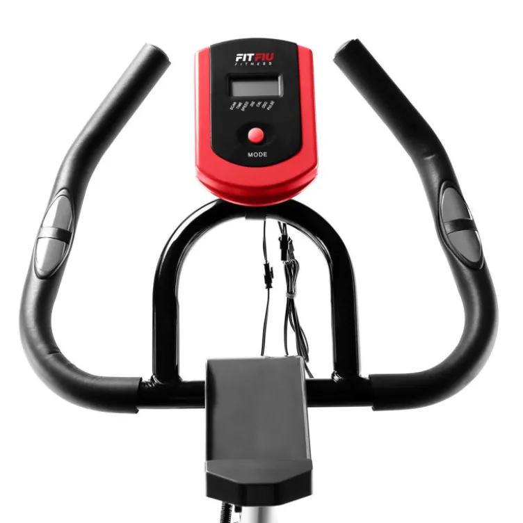 Vélo de spinning pour entraînement en home-gym équipé d'un écran LCD multifonctions