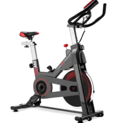 Vélo de spinning pour entraînement en home-gym équipé d'un écran LCD multifonctions