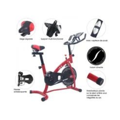 Vélo de Spinning pour entraînement à domicile avec écran d'affichage