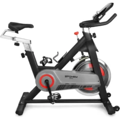 Vélo de spinning robuste et réglable pour entraînement de cardio -Roue d'inertie de 18 kg