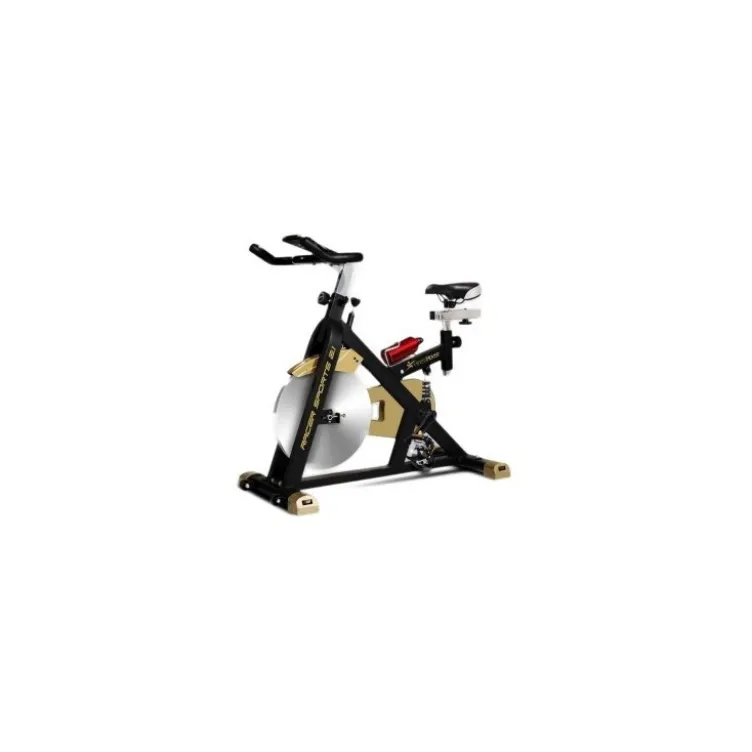 Vélo de spinning silencieux pour cardio training avec roue d'inertie de 21 kg - Console multifonction