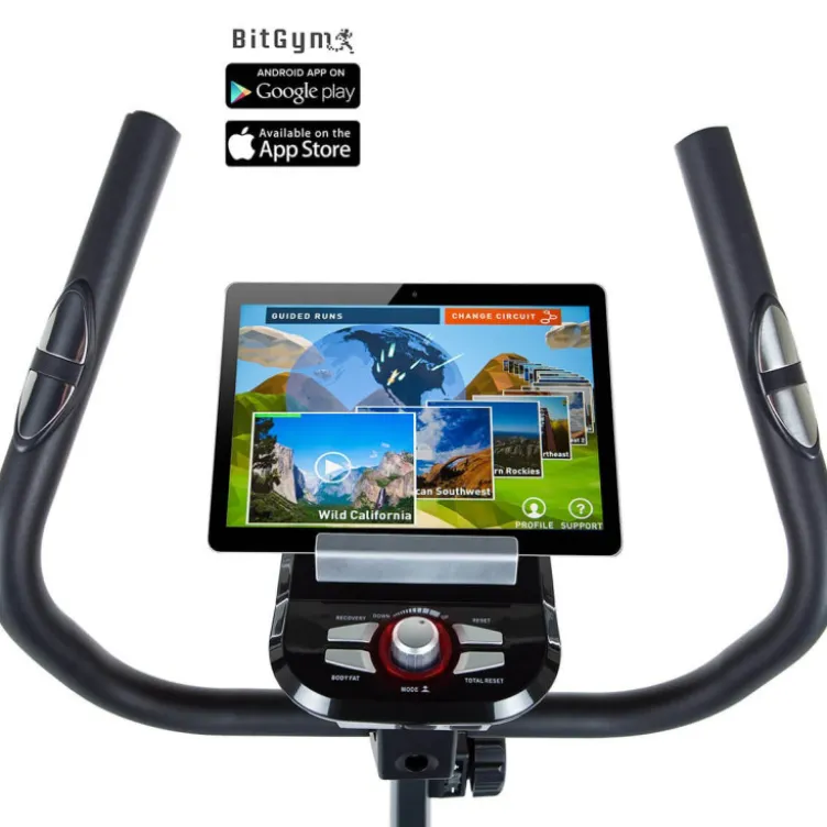 Vélo d'exercices de cardio XT6 BT avec affichage LCD complet - 10 à 350 watts