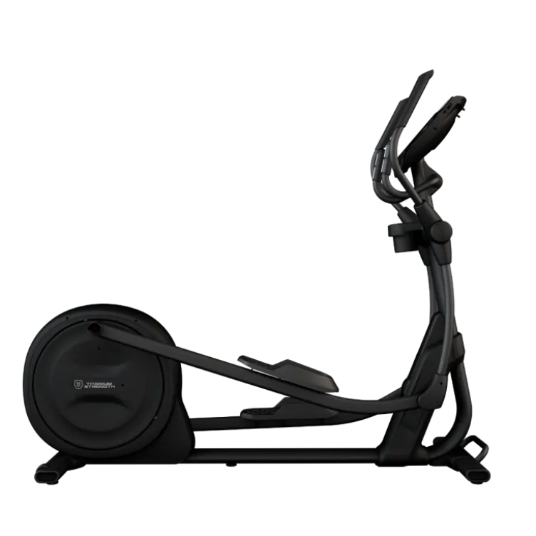 Vélo elliptique auto-alimenté Titanium Strength CT2000 avec écran LED et 20 niveaux de résistance - Foulée longue