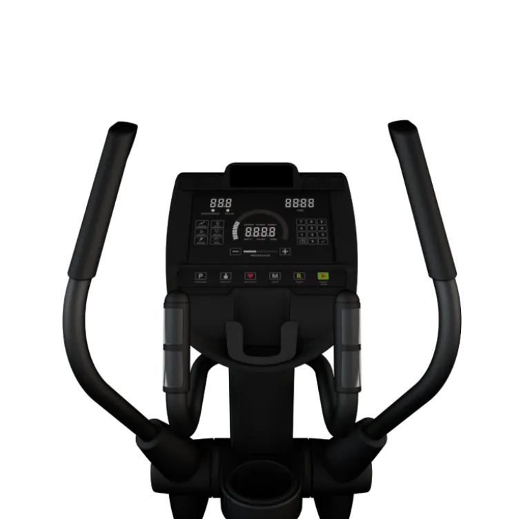 Vélo elliptique auto-alimenté Titanium Strength CT2000 avec écran LED et 20 niveaux de résistance - Foulée longue