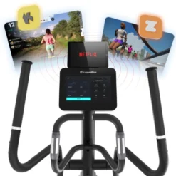 Vélo elliptique connecté Zenstride 600 avec roue d'inertie de 9 kg et course réglable - Difficulté réglable sur 32 niveaux